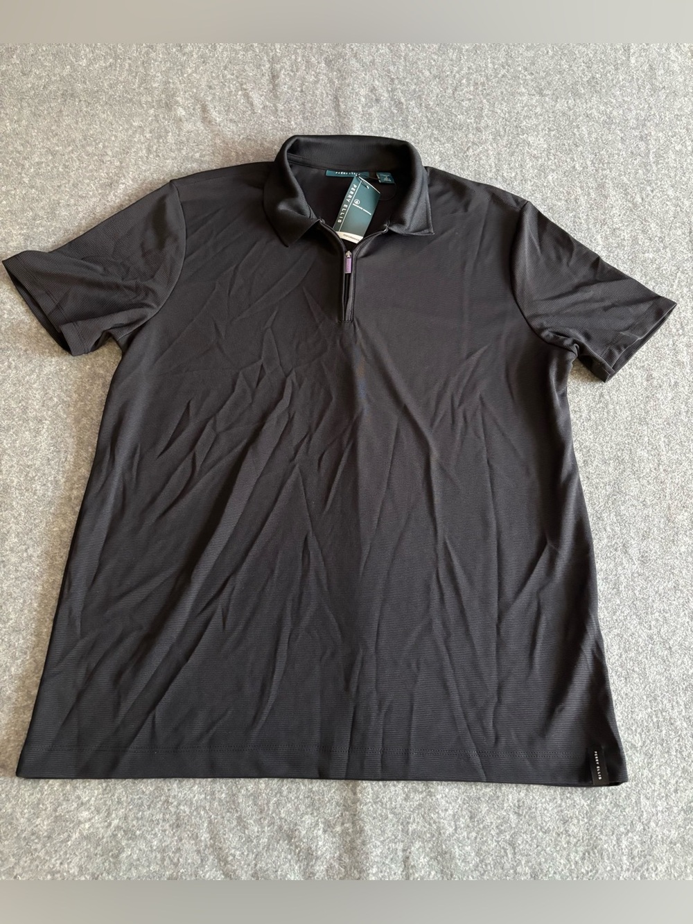 Perry Ellis black polo shirt size Medium NWT